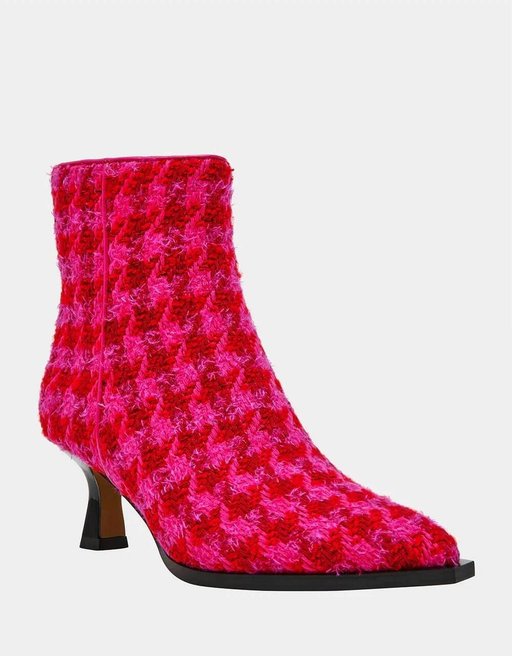 NEW BETSEY JOHNSON women's louisa ankle bootie in fuchsia multi